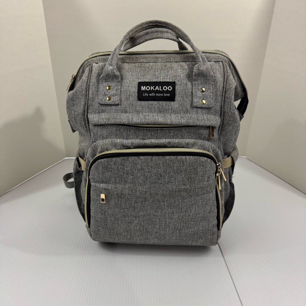 1.‎ Mokaloo Gray Baby Bag Backpack